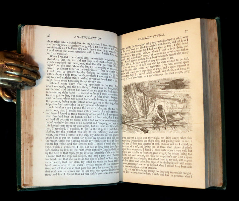 1890 Rare Book - THE LIFE & ADVENTURES OF ROBINSON CRUSOE Illustrated by E. Griset.