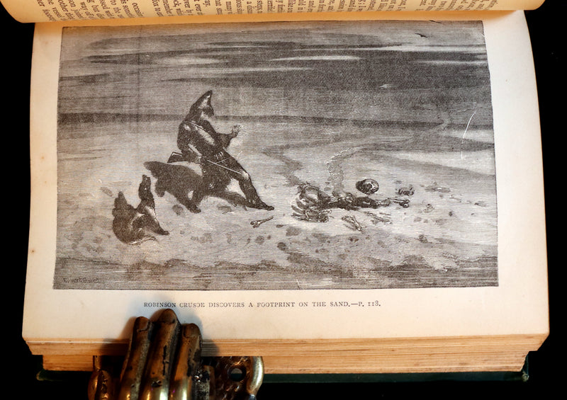 1890 Rare Book - THE LIFE & ADVENTURES OF ROBINSON CRUSOE Illustrated by E. Griset.