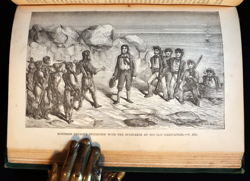 1890 Rare Book - THE LIFE & ADVENTURES OF ROBINSON CRUSOE Illustrated by E. Griset.