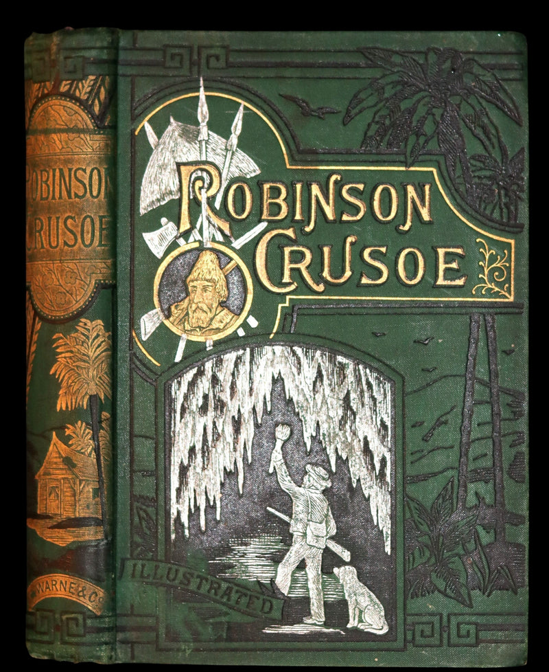 1890 Rare Book - THE LIFE & ADVENTURES OF ROBINSON CRUSOE Illustrated by E. Griset.