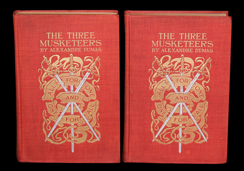 1899 Scarce Illustrated Book set - The Three Musketeers by Alexandre Dumas.