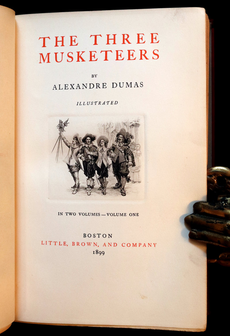 1899 Scarce Illustrated Book set - The Three Musketeers by Alexandre Dumas.