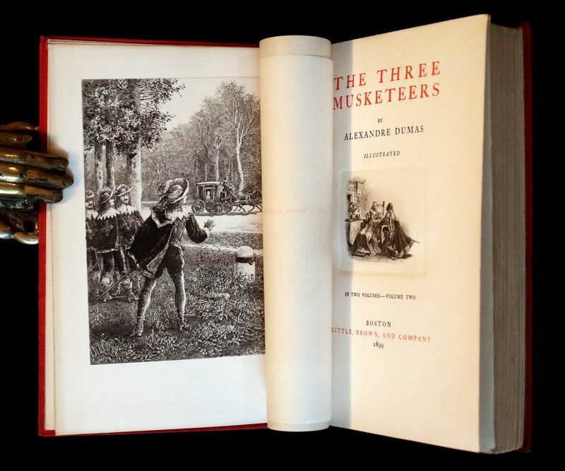 1899 Scarce Illustrated Book set - The Three Musketeers by Alexandre Dumas.