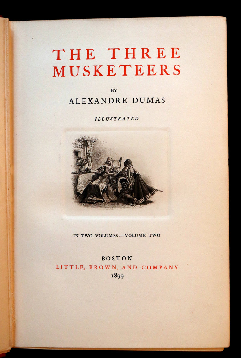 1899 Scarce Illustrated Book set - The Three Musketeers by Alexandre Dumas.