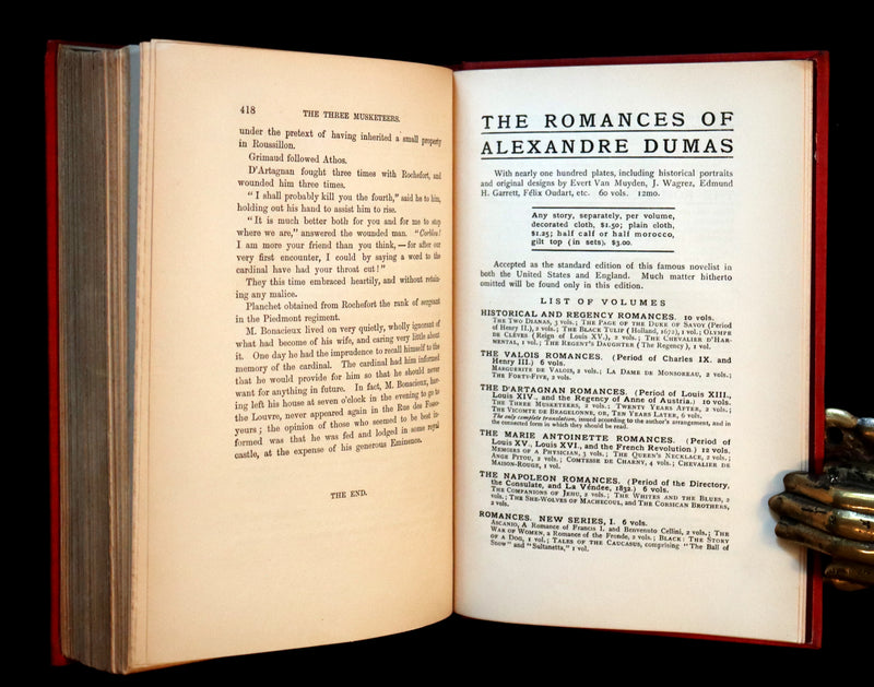1899 Scarce Illustrated Book set - The Three Musketeers by Alexandre Dumas.