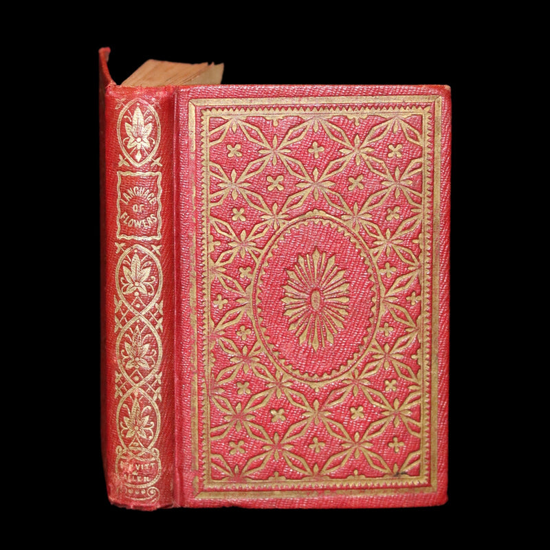1847 Scarce Floriography Book ~ The Language Of Flowers, Complete Flora's Album with coloured plates.
