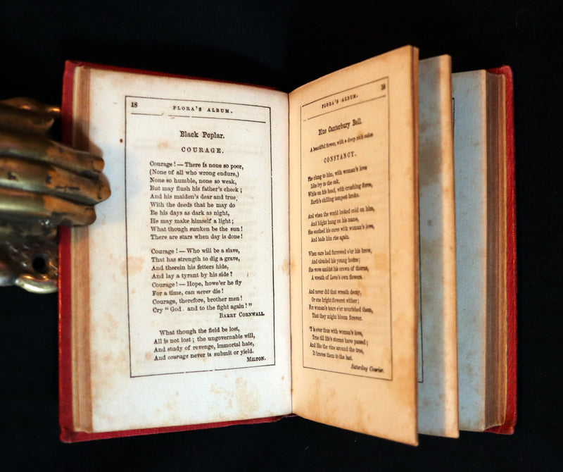 1847 Scarce Floriography Book ~ The Language Of Flowers, Complete Flora's Album with coloured plates.