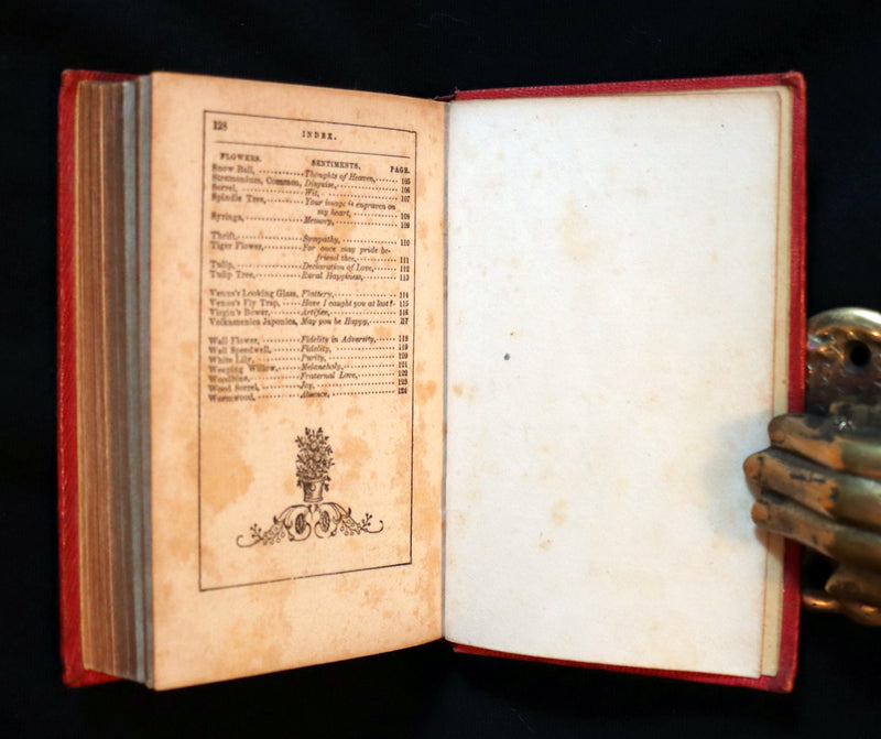 1847 Scarce Floriography Book ~ The Language Of Flowers, Complete Flora's Album with coloured plates.