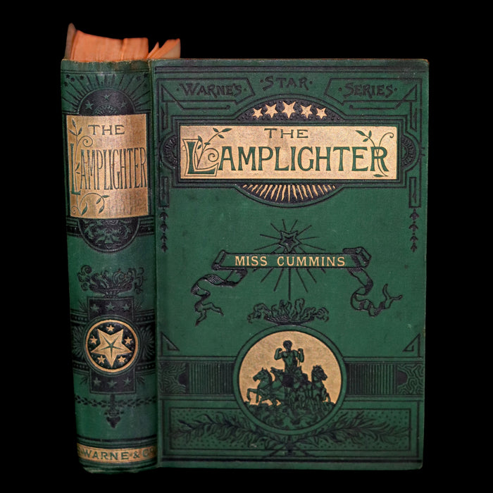 1890 Rare Victorian Book - The LAMPLIGHTER by Maria Susanna Cummins.