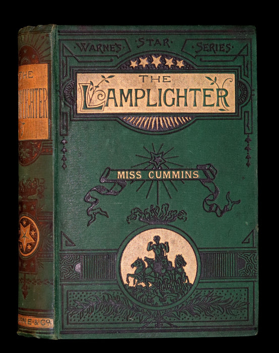 1890 Rare Victorian Book - The LAMPLIGHTER by Maria Susanna Cummins.