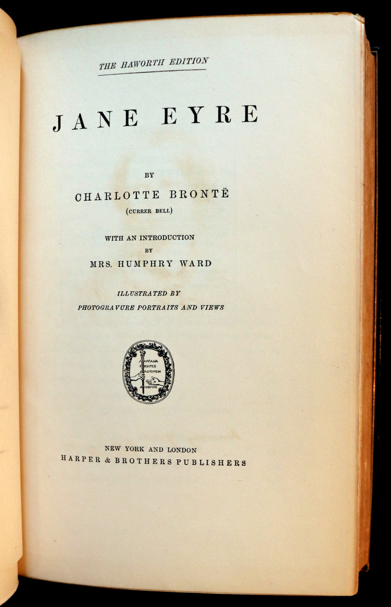 1899 Rare Illustrated Edition - JANE EYRE by CHARLOTTE BRONTË (Currer Bell).