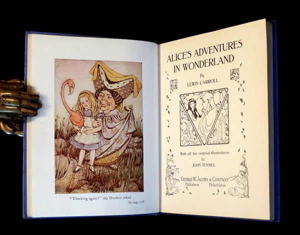 1910 Scarce George W. Jacobs Edition - Alice's Adventures in Wonderland by Lewis Carroll.