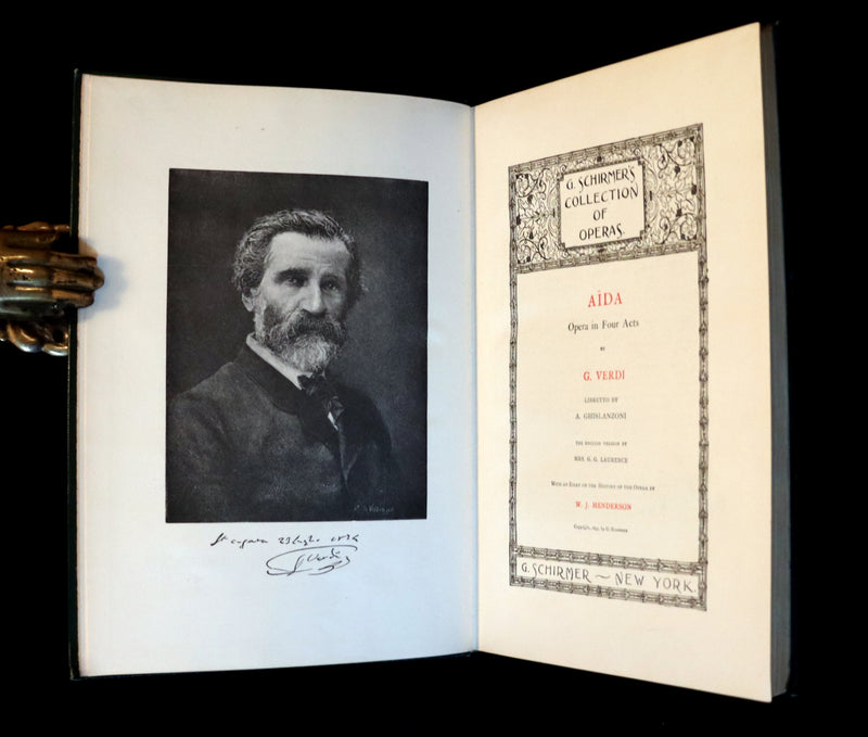 1897 Rare Victorian edition of VERDI's AÏDA Opera in Four Acts - Music scores and Libretto.