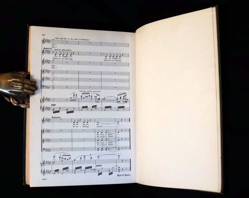 1897 Rare Victorian edition of VERDI's AÏDA Opera in Four Acts - Music scores and Libretto.
