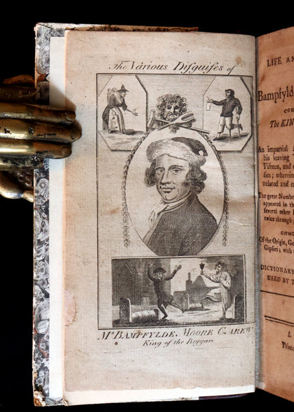 1789 Scarce Book - Life And Adventures Of Bampfylde-Moore Carew, Gypsies, America, Cant Language.