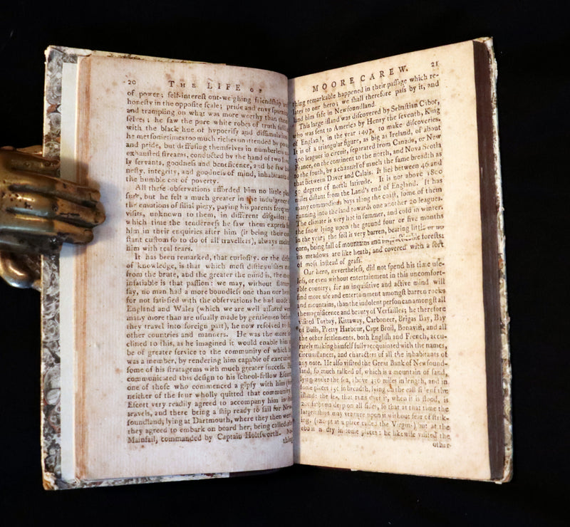1789 Scarce Book - Life And Adventures Of Bampfylde-Moore Carew, Gypsies, America, Cant Language.