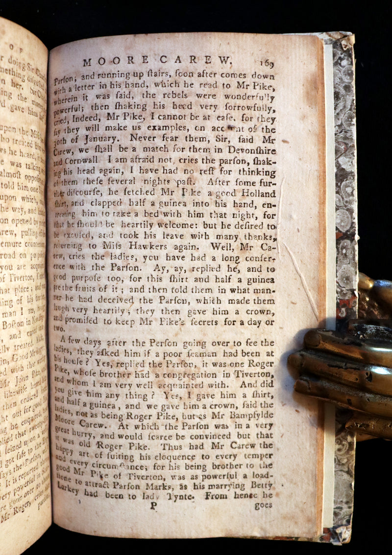 1789 Scarce Book - Life And Adventures Of Bampfylde-Moore Carew, Gypsies, America, Cant Language.