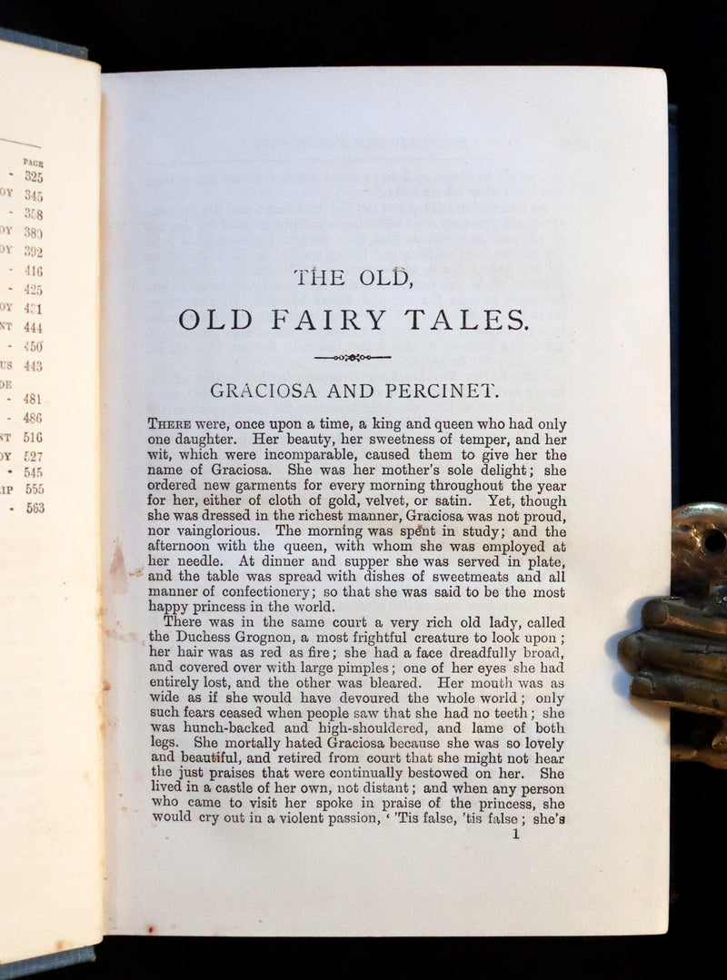 1890 Rare Victorian Book -  The OLD OLD FAIRY TALES Collected by Mrs Valentine. Illustrated.