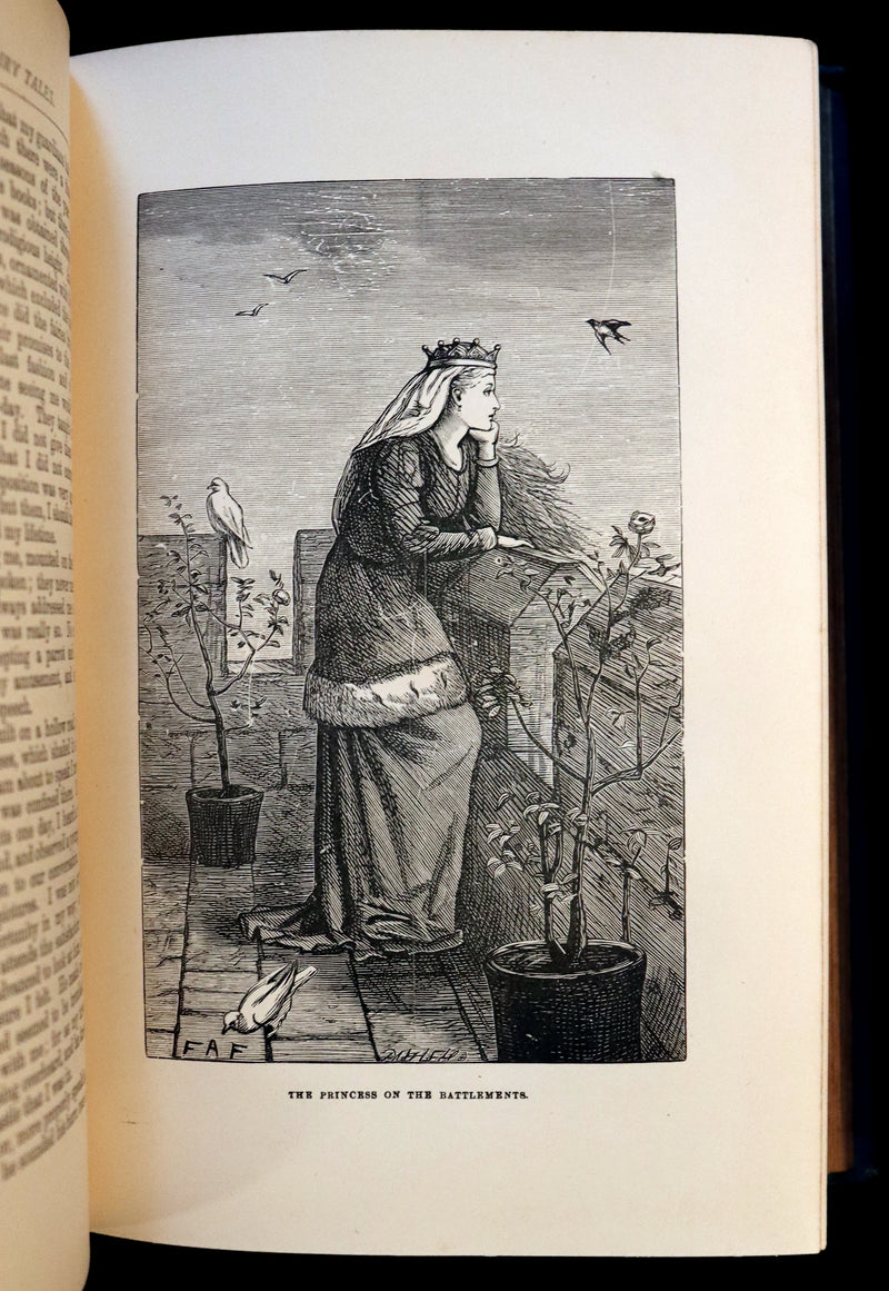 1890 Rare Victorian Book -  The OLD OLD FAIRY TALES Collected by Mrs Valentine. Illustrated.