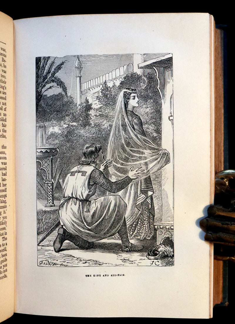 1890 Rare Victorian Book -  The OLD OLD FAIRY TALES Collected by Mrs Valentine. Illustrated.