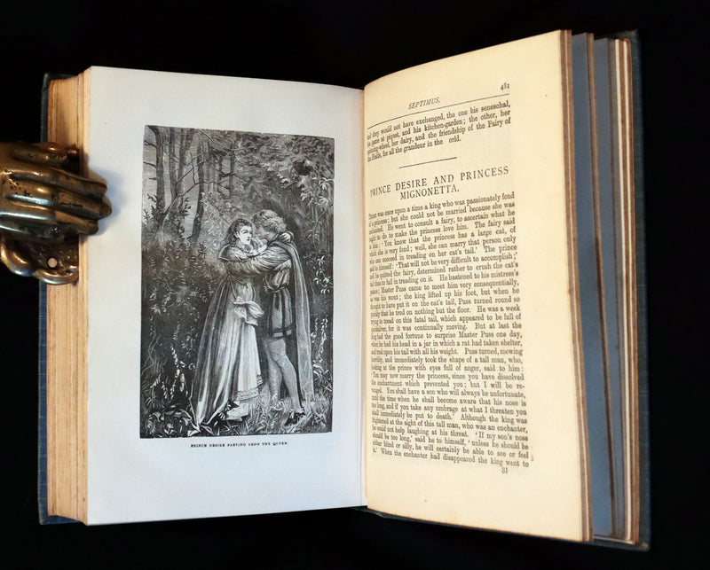 1890 Rare Victorian Book -  The OLD OLD FAIRY TALES Collected by Mrs Valentine. Illustrated.