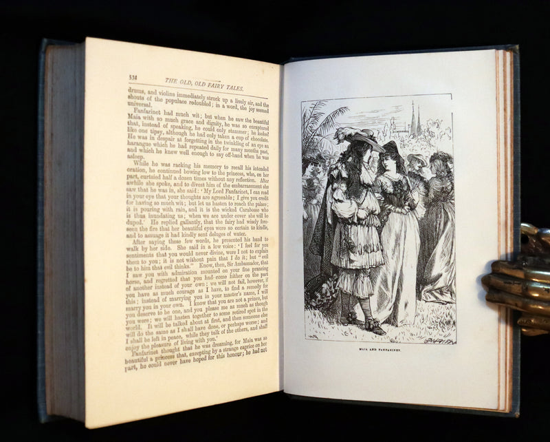 1890 Rare Victorian Book -  The OLD OLD FAIRY TALES Collected by Mrs Valentine. Illustrated.