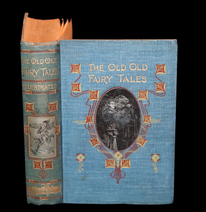 1890 Rare Victorian Book -  The OLD OLD FAIRY TALES Collected by Mrs Valentine. Illustrated.