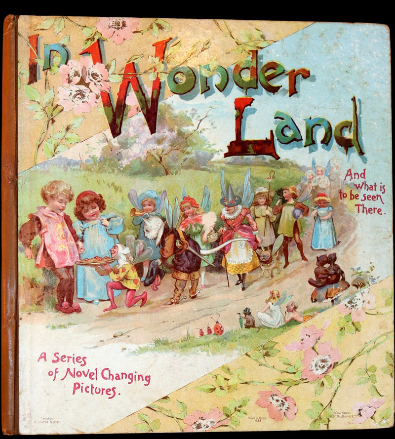 1896 Scarce Nister Revolving Toy Book - IN WONDERLAND with 8 chromolithographed volvelles.