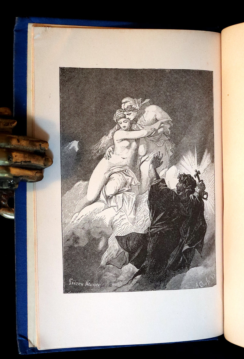 1890 Rare Victorian Book - FAUST A Tragedy in two parts by Goethe. Illustrated.