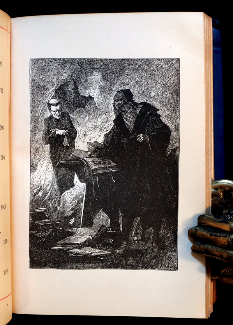 1890 Rare Victorian Book - FAUST A Tragedy in two parts by Goethe. Illustrated.