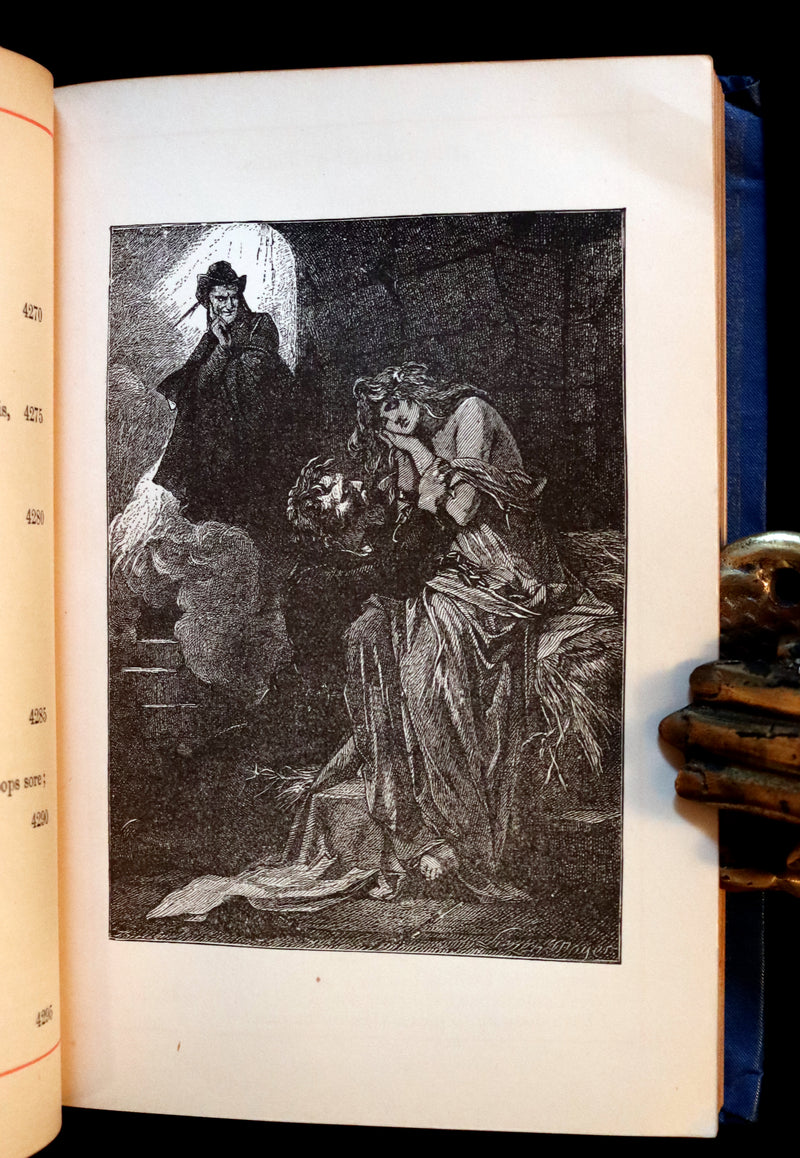 1890 Rare Victorian Book - FAUST A Tragedy in two parts by Goethe. Illustrated.