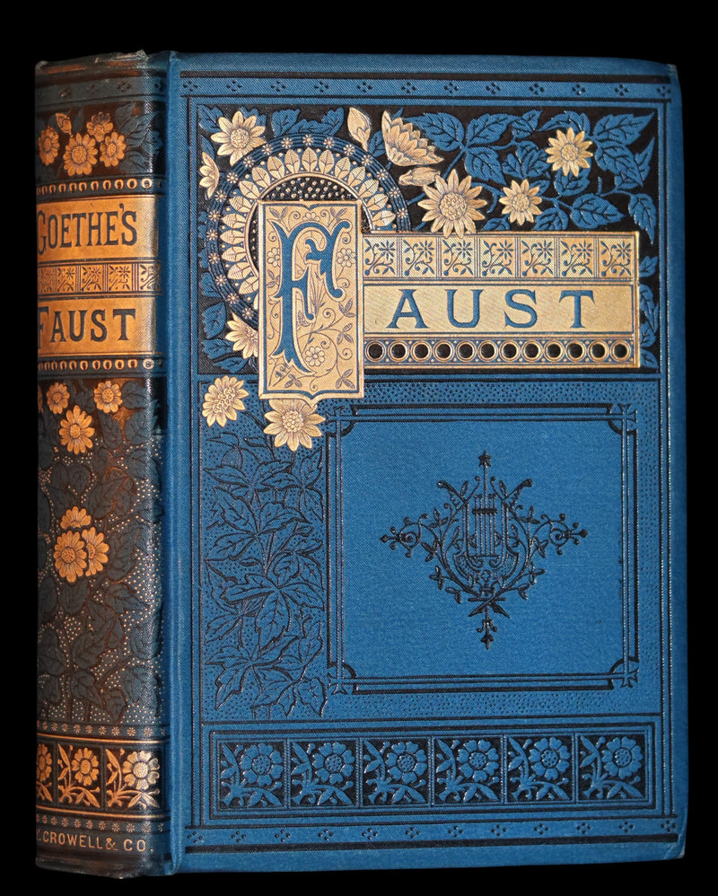 1890 Rare Victorian Book - FAUST A Tragedy in two parts by Goethe. Illustrated.