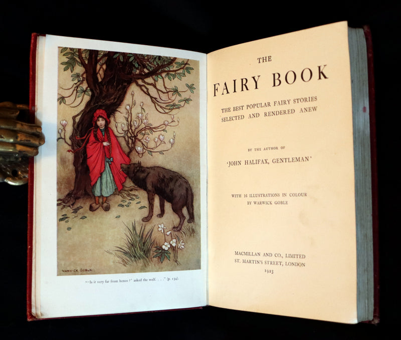 1923 Rare 1st Octavo Edition - THE FAIRY BOOK by Dinah CRAIK Illustrated by Warwick Goble.