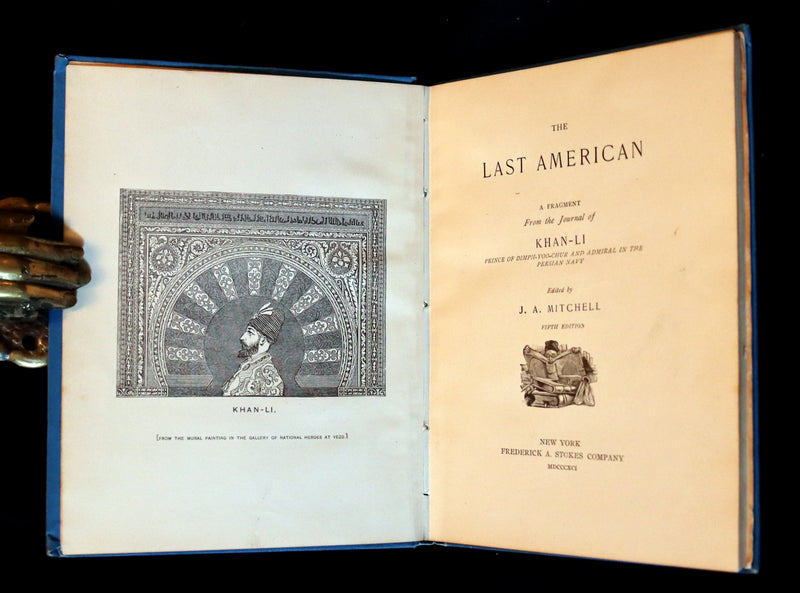 1891 Rare Precursors of Science Fiction Book - The Last American by John Ames Mitchell.