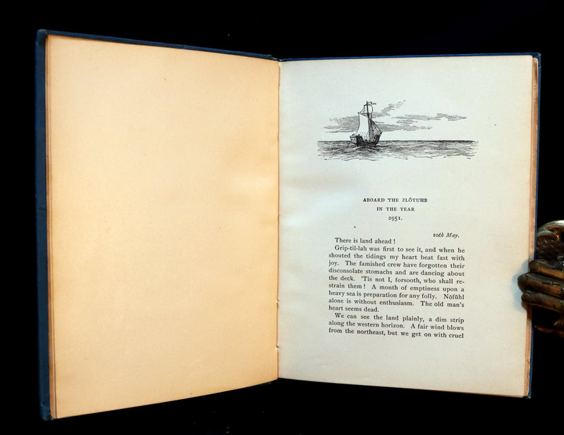 1891 Rare Precursors of Science Fiction Book - The Last American by John Ames Mitchell.