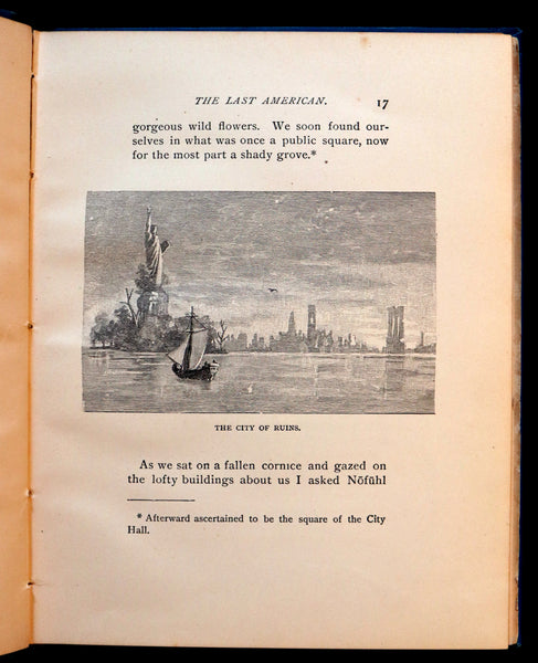1891 Rare Precursors of Science Fiction Book - The Last American by John Ames Mitchell.