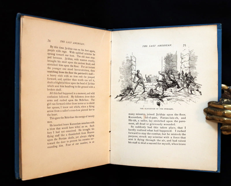 1891 Rare Precursors of Science Fiction Book - The Last American by John Ames Mitchell.