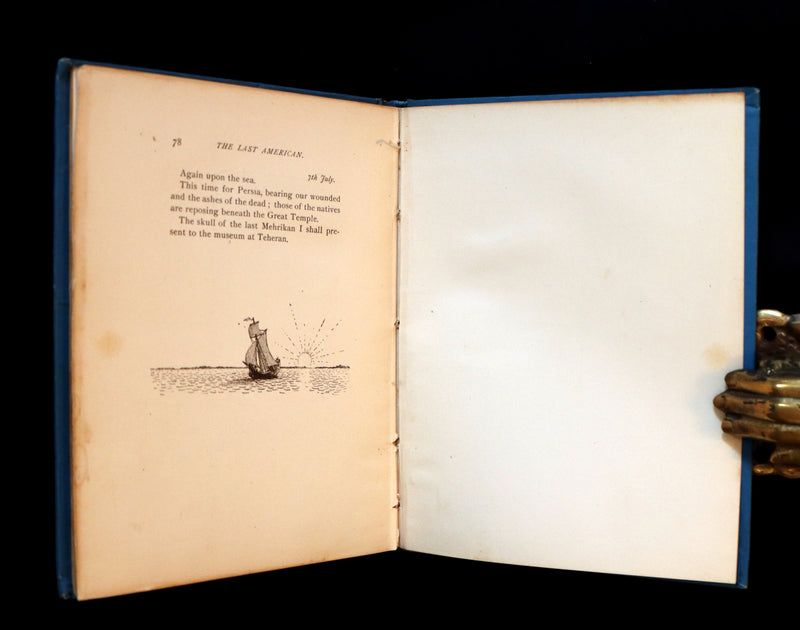 1891 Rare Precursors of Science Fiction Book - The Last American by John Ames Mitchell.