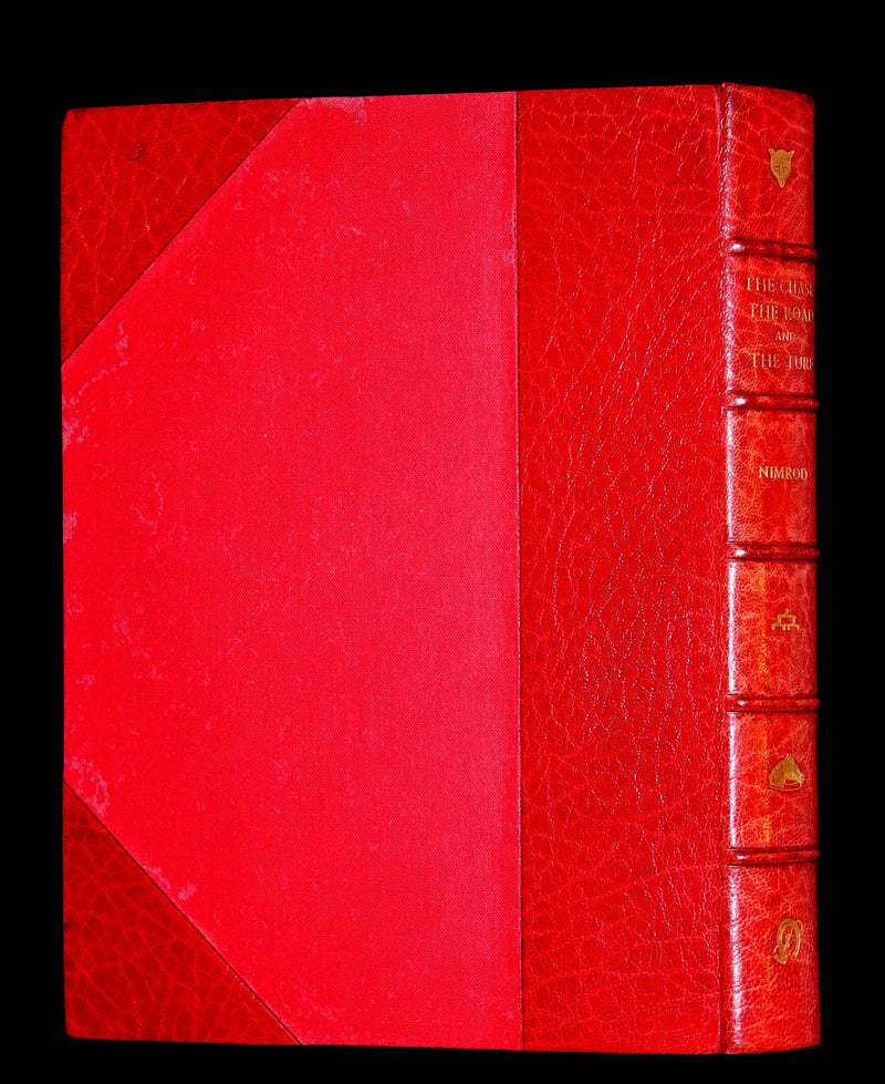 1898 Rare Bayntun Binding - The Chase, the Road, and the Turf by Nimrod and illustrated by Alken.