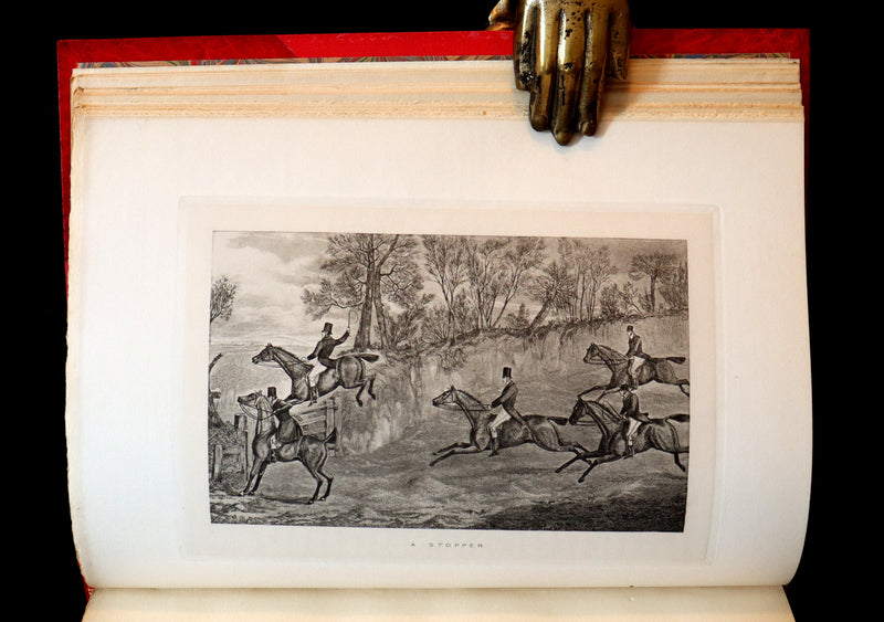 1898 Rare Bayntun Binding - The Chase, the Road, and the Turf by Nimrod and illustrated by Alken.