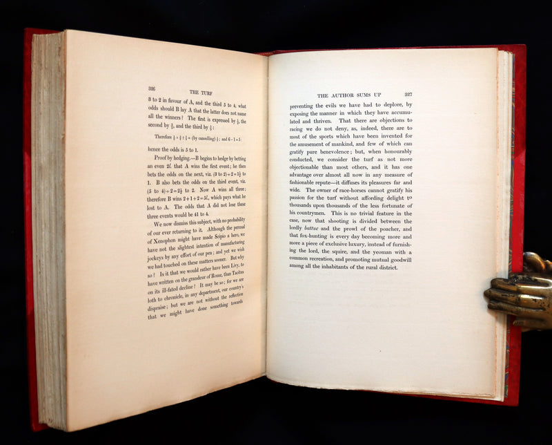 1898 Rare Bayntun Binding - The Chase, the Road, and the Turf by Nimrod and illustrated by Alken.
