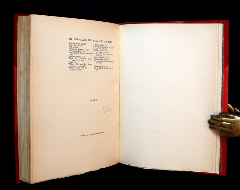 1898 Rare Bayntun Binding - The Chase, the Road, and the Turf by Nimrod and illustrated by Alken.