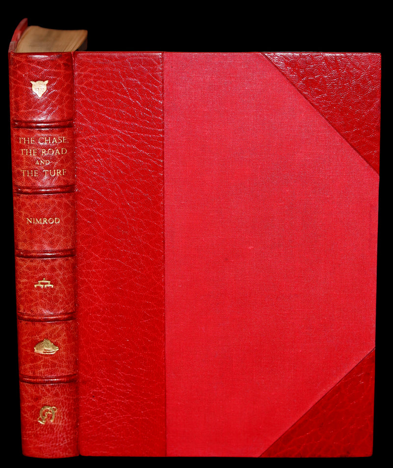 1898 Rare Bayntun Binding - The Chase, the Road, and the Turf by Nimrod and illustrated by Alken.
