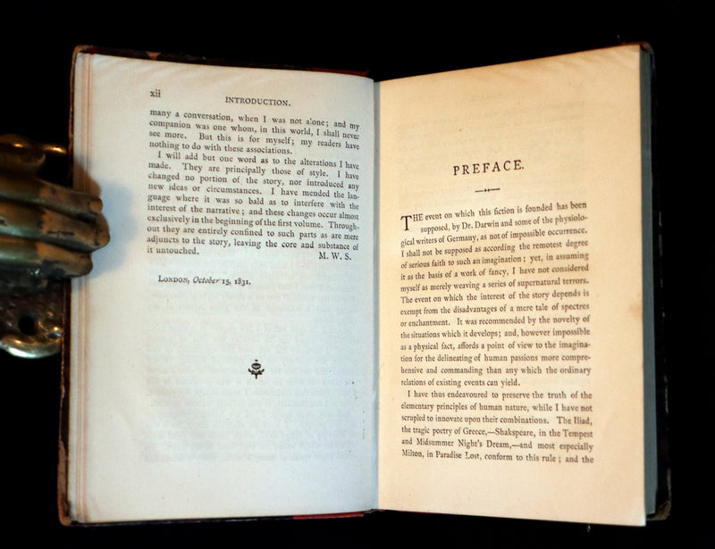 1888 Rare Victorian Book - FRANKENSTEIN or The Modern Prometheus by Mary Shelley.