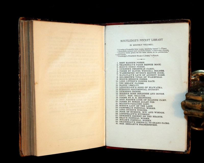 1888 Rare Victorian Book - FRANKENSTEIN or The Modern Prometheus by Mary Shelley.