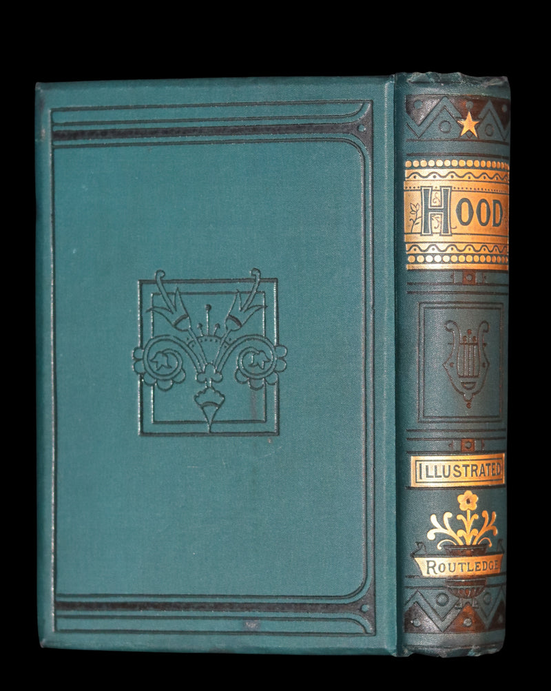 1880 Rare Victorian Book - POEMS by THOMAS HOOD with Illustrations by William Small.