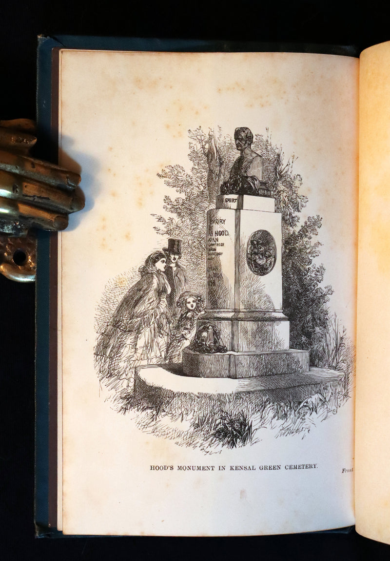 1880 Rare Victorian Book - POEMS by THOMAS HOOD with Illustrations by William Small.