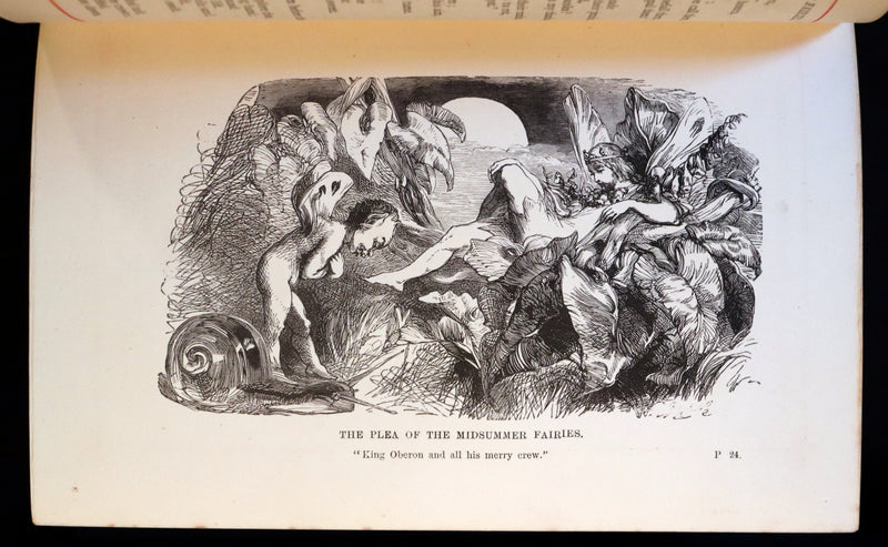 1880 Rare Victorian Book - POEMS by THOMAS HOOD with Illustrations by William Small.