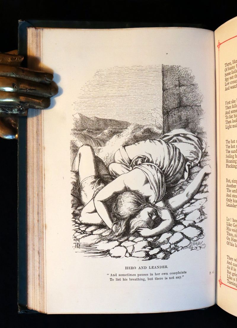 1880 Rare Victorian Book - POEMS by THOMAS HOOD with Illustrations by William Small.