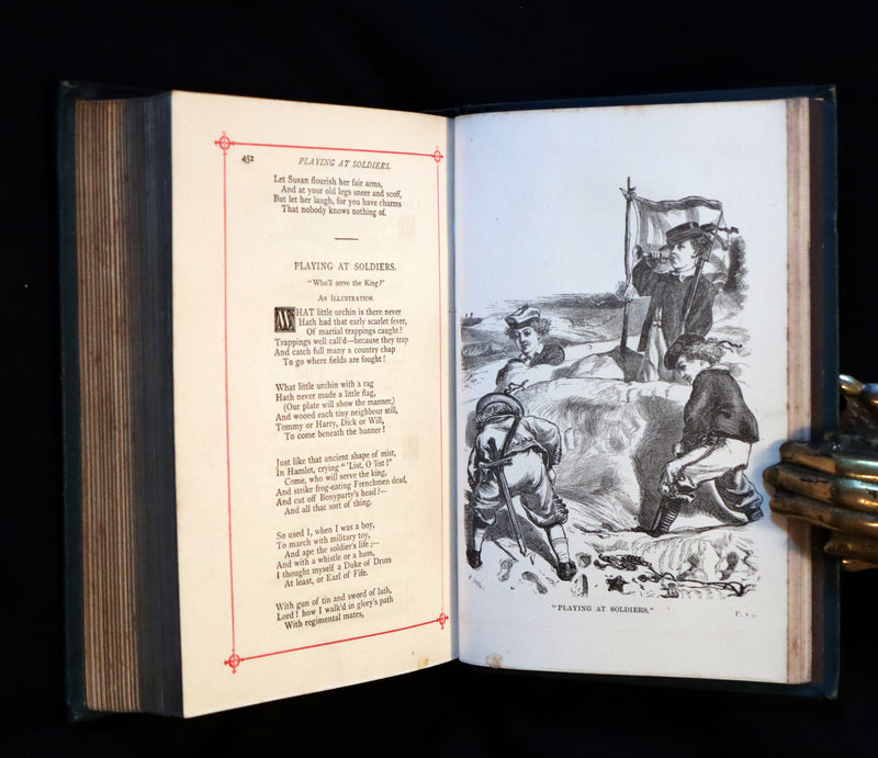 1880 Rare Victorian Book - POEMS by THOMAS HOOD with Illustrations by William Small.